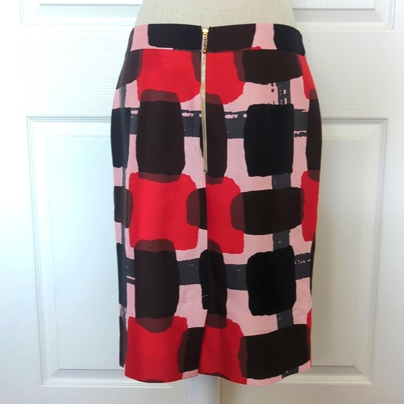 Kate Spade Jordan Checkered Silk Pencil Skirt - Picture 4 of 5